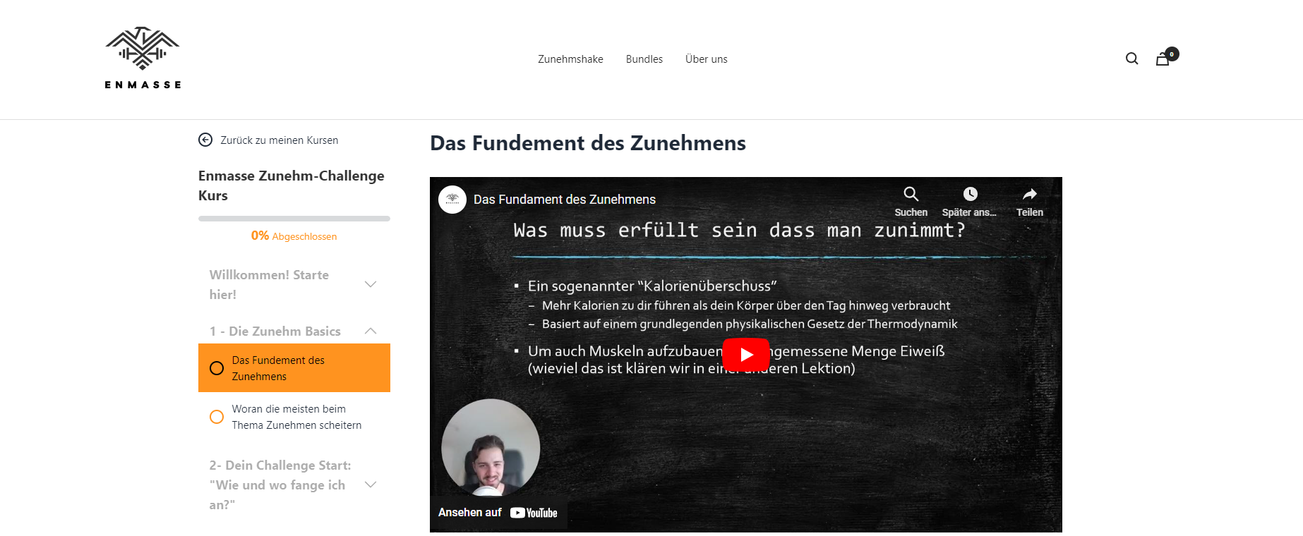 Enmasse Zunehm Video-Kurs (keine Versandkosten)
