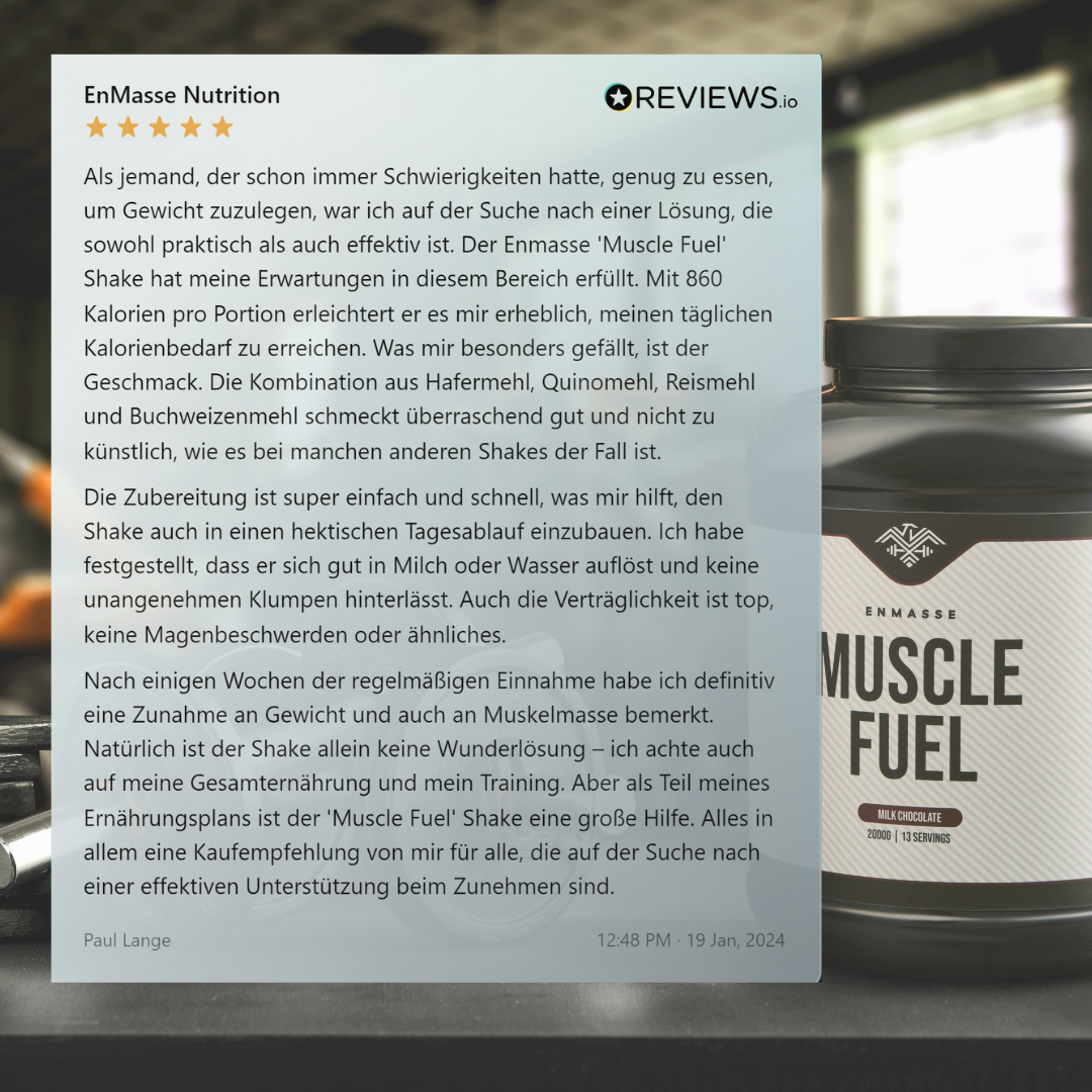 Starter Set MuscleFuel Zunehmshake - Gesund zunehmen ohne Qual!